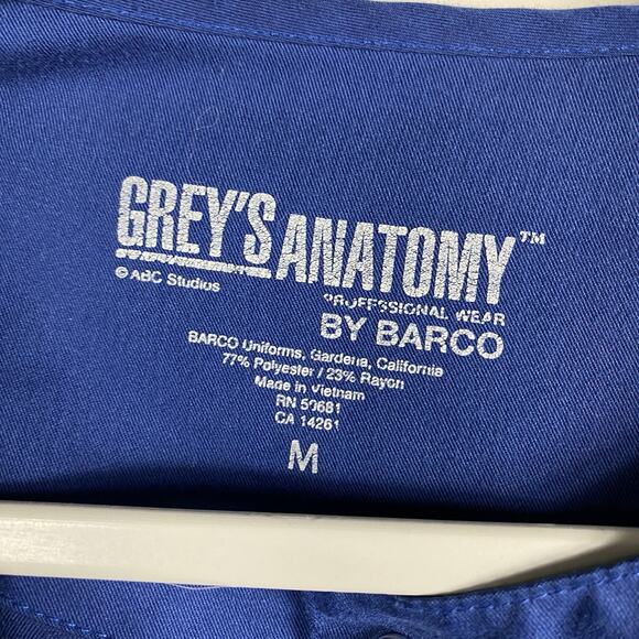 Grey's Anatomy Women's Sz Medium Jamie 4-Pocket Crewneck Snap Front Scrub Jacket - Picture 3 of 4